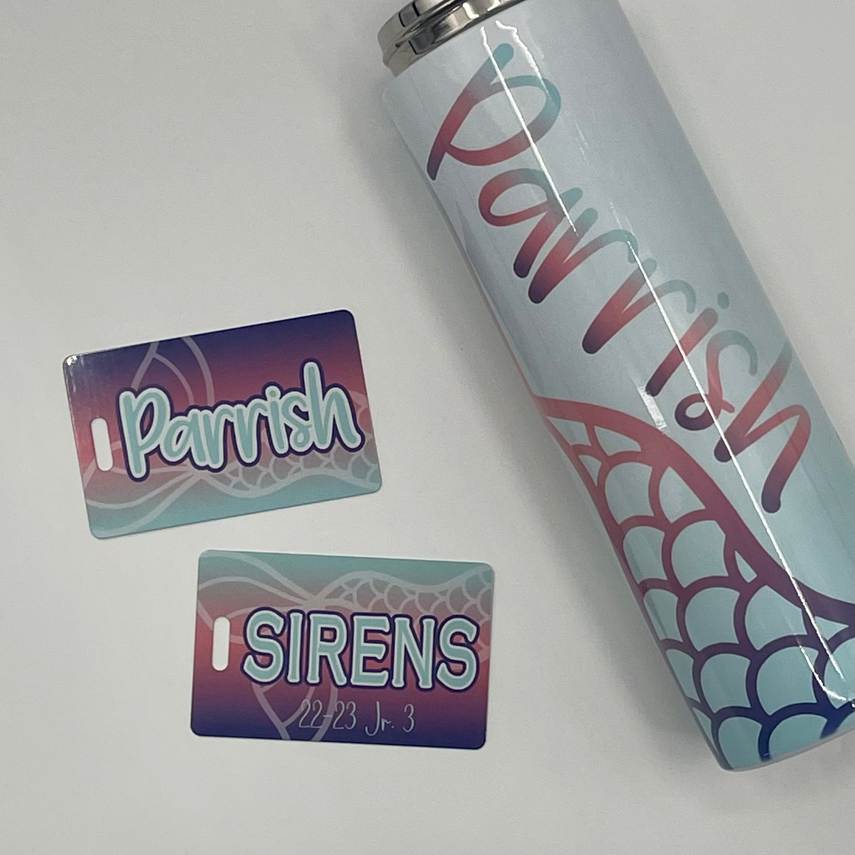 Custom Team Bag TagsAluminum LIV IT UP