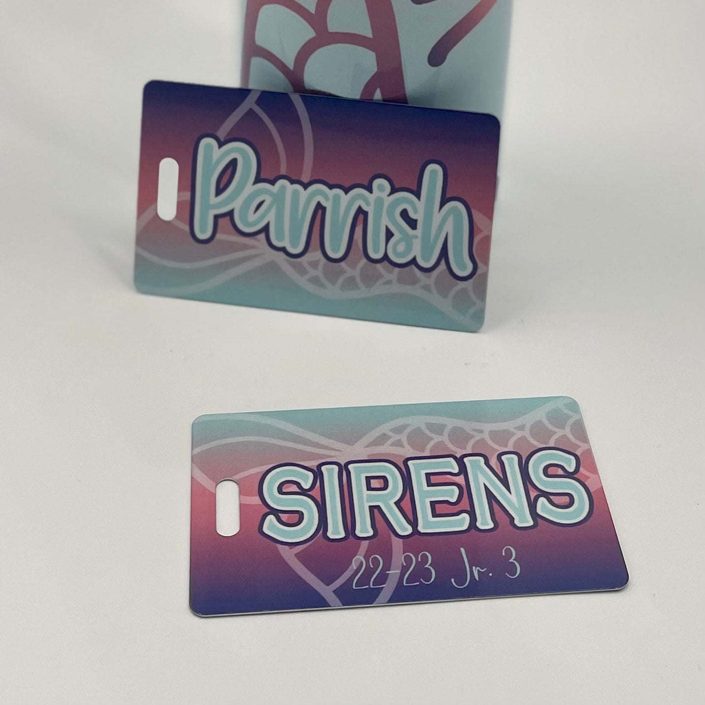 Custom Team Bag TagsAluminum LIV IT UP